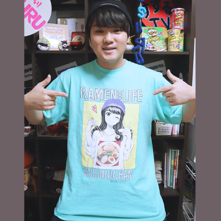 【数量限定コラボ!!】SUSURUちゃんTシャツ(ミントグリーン)